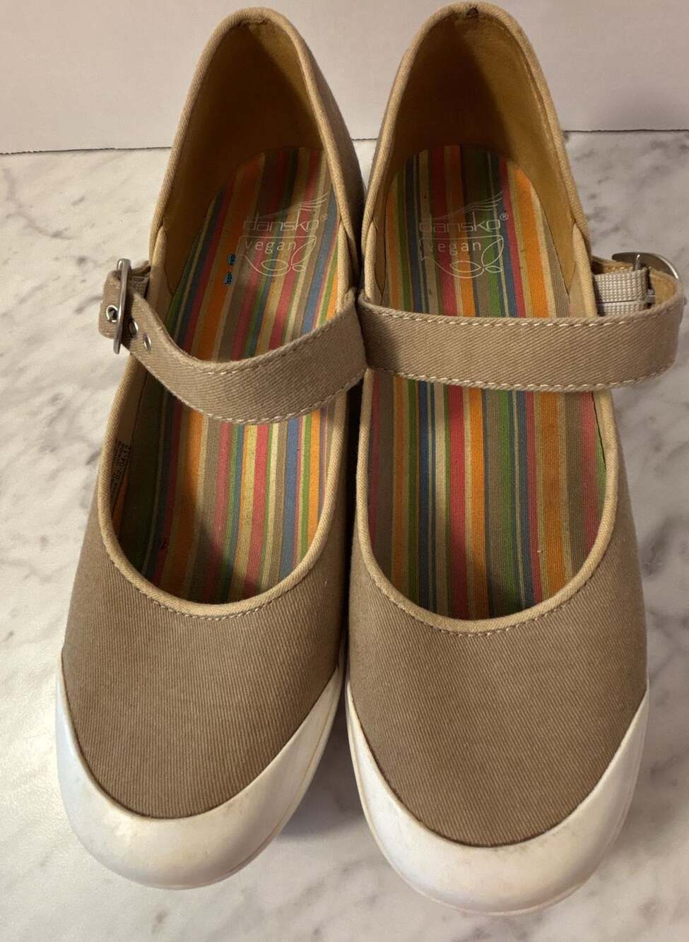 Dansko Valerie Vegan Mary Jane Size EU 39 Khaki Canvas, US 8.5-9 women’s - Picture 7 of 8